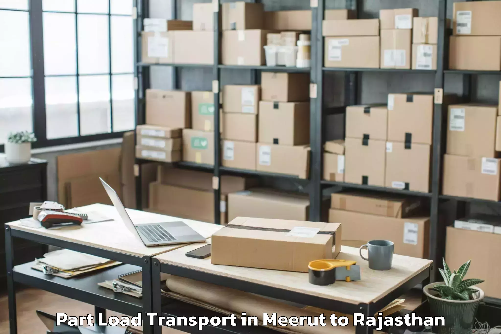 Top Meerut to Udaipur Airport Udr Part Load Transport Available